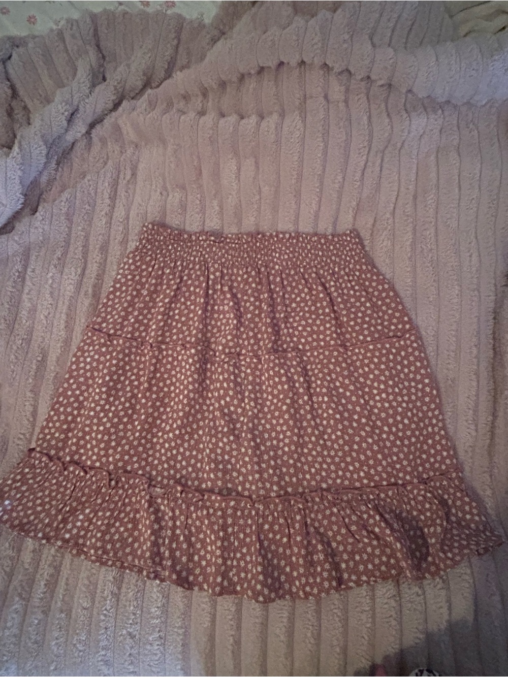 Hippie Rose Dusty Rose Floral Mini Skirt